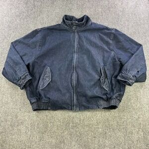 Levis Made & Crafted Harrington Denim Trucker‎ Jacket Mens Large Plaid Lining